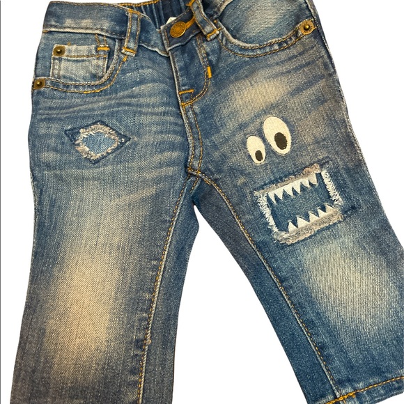Baby Gap Jeans with monster face - Picture 1 of 4
